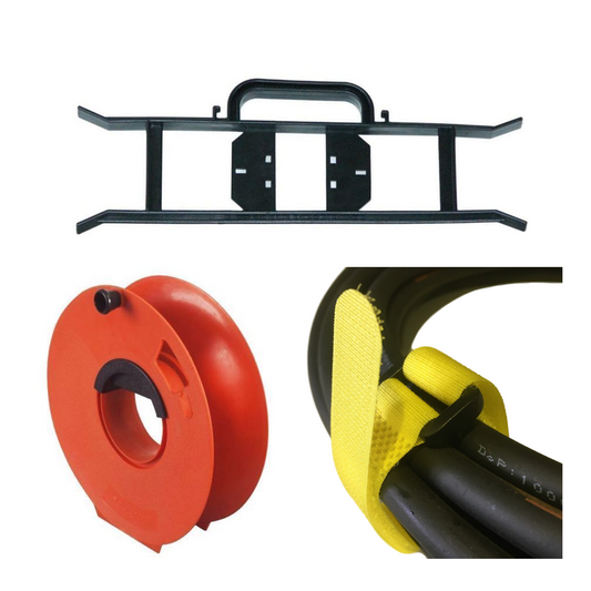 Range of cable storage solutions suitable for our range of generator extension leads.